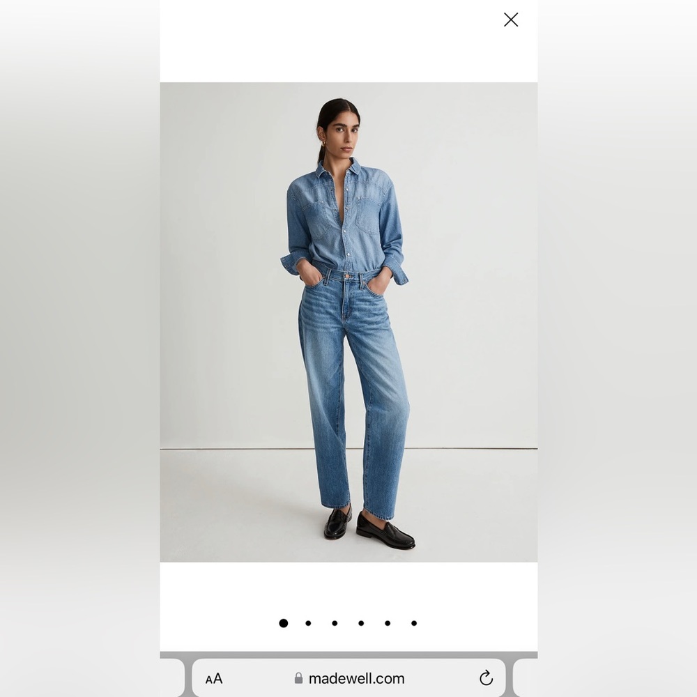 Slouchy Boy Jean in Rosewell by Madewell!